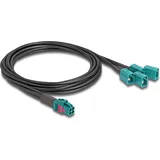 DeLock WLAN-Antennen Anschlusskabel [1x Fakra-Buchse - 4x Fakra-Buchse] 1m Schwarz, Blau