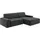 TRENDMANUFAKTUR Ecksofa TRENDMANUFAKTUR "Graz, wahlweise mit Sitzvorschub und Bettkasten, L-Form, Breite 246 cm", grau (dunkelgrau), B:246cm H:73cm T:162cm, 92% Polyester, 8% Polyamid, Sofas, Ecksofa, in Cord-, haustierfreundlichem LEO Struktur- oder LUMOS-3D-Bezug