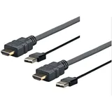 Vivolink Pro Adapterkabel USB männlich zu HDMI männlich 5 m Schwarz