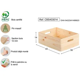 Astigarraga Mehrzweckbox Astigarraga 40 x 30 x 14 cm 1-tlg. braun