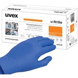 Uvex Einmalhandschuhe u-fit lite, 6059710, Nitril, puderfrei, blau, 100 Stück, Größe XL