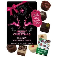 Hallingers Genuss Manufaktur Pralinen Adventskalender ohne Alkohol – 24 handgemachte Premium Schoko Pralinen aus Edelkako - Süßigkeiten Geschenk Familie Kinder Erwachsene - Weihnachtskalender 2025
