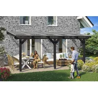 SKANHOLZ Skan Holz Terrassenüberdachung Andria aus Leimholz mit Mittelpfosten