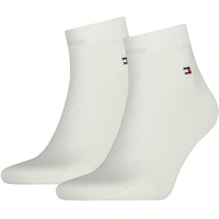 Tommy Hilfiger Herren Quarter Socken, Vorteilspack - Sneaker, Unifarben, 39-49 Weiß 43-46