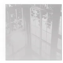 Tulup Glasplatte für Kamin Quadrat 60 x 60 x 0,4 cm Sicherheitsglas Grau