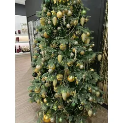 4 Weihnachtskugeln 10cm Kunststoff Christbaumkugeln bruchsicher dunkelgrün