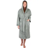 Betz Bademantel Microfaser mit Kapuze - RIGA - für Herren und Damen Größe S/M Farbe: tannengrün - S-M