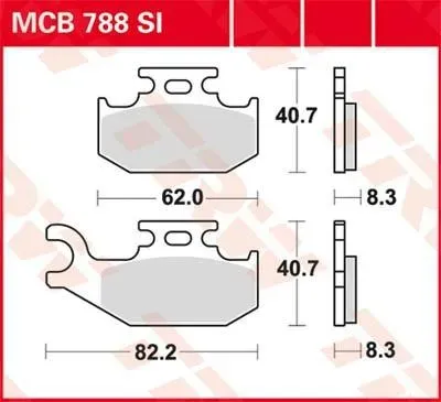 TRW Bremsbelagsatz MCB788SI Bremsbeläge,Bremsklötze,Bremssteine,Bremsbeläge & Bremsbelagsatz,Bremsklötze & Bremsbelagsatz