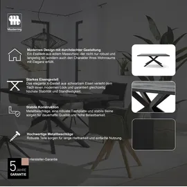 Musterring Esstisch Tiama 220 x 100 cm Holz Eiche Schwarz