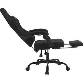 Woltu Gaming Stuhl mit Massagefunktion, Taschenfederkissen, ergonomisch, Netzstoff, Schwarz - Schwarz