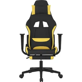 vidaXL Gaming-Stuhl mit Massage & Fußstütze Schwarz und Gelb PC