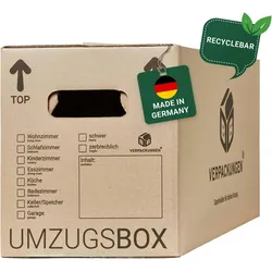 120 x Umzugskarton Smart 40 kg Traglast stabile Umzugskiste Umzug Umzugsmaterial 2-wellige Movebox BB-Verpackungen