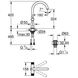 Grohe Atrio Einhandmischer Hard Graphite