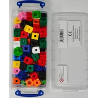 Handelsagentur Sieboldt 100 Steckwürfel 10-farbig 1,7cm in der Box
