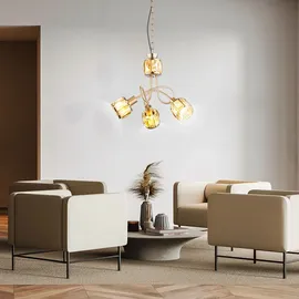 GLOBO Hängeleuchte 1-flg. E14 130 cm antik goldfarben
