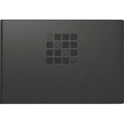 Rido Taschenkalender Septimus 15,2x10,2cm 1 Woche/2 Seiten Papier schwarz 2026