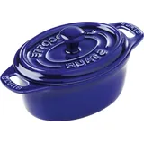 Mini Cocotte Back- und Servierplatte 200 ml oval blau