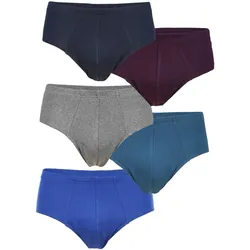 Slip JAN VANDERSTORM "5er Pack Sportslip ERBLIN", Herren, Gr. 3XL, blau (bunt), Obermaterial: 100% Baumwolle CO., Unterhosen Slip