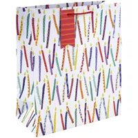 Clairefontaine 6x Große Geschenktasche Kerzen, 26,5x14x33 cm Mehrfarbig 35453-2C
