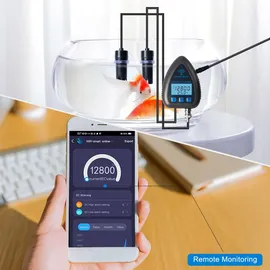 paryou WLAN-Wasserqualitätstester, 6-in-1-Wasserqualitätsanalysator mit PH/EC/TDS/SALT/SG/Temperatur, APP-Fernüberwachung, geeignet für Trinkwasser,