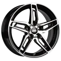 DBV 5DS 005 6,5 x 16 5 x 112 ET38 Schwarz Glänzend Poliert