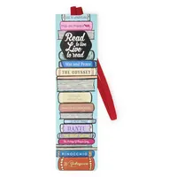Legami SE0166, Lesezeichen mit Gummiband, 4,7 x 17,5 cm, aus FSC-zertifiziertem Papier, Thema Read to Live, hält das Zeichen und das Buch geschlossen
