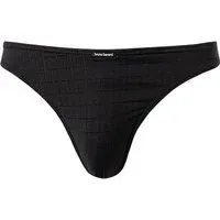 Bruno Banani Herren String schwarz Mikrofaser/Funktion unifarben, schwarz, NOS