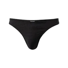 Bruno Banani Herren String schwarz Mikrofaser/Funktion unifarben, schwarz, NOS