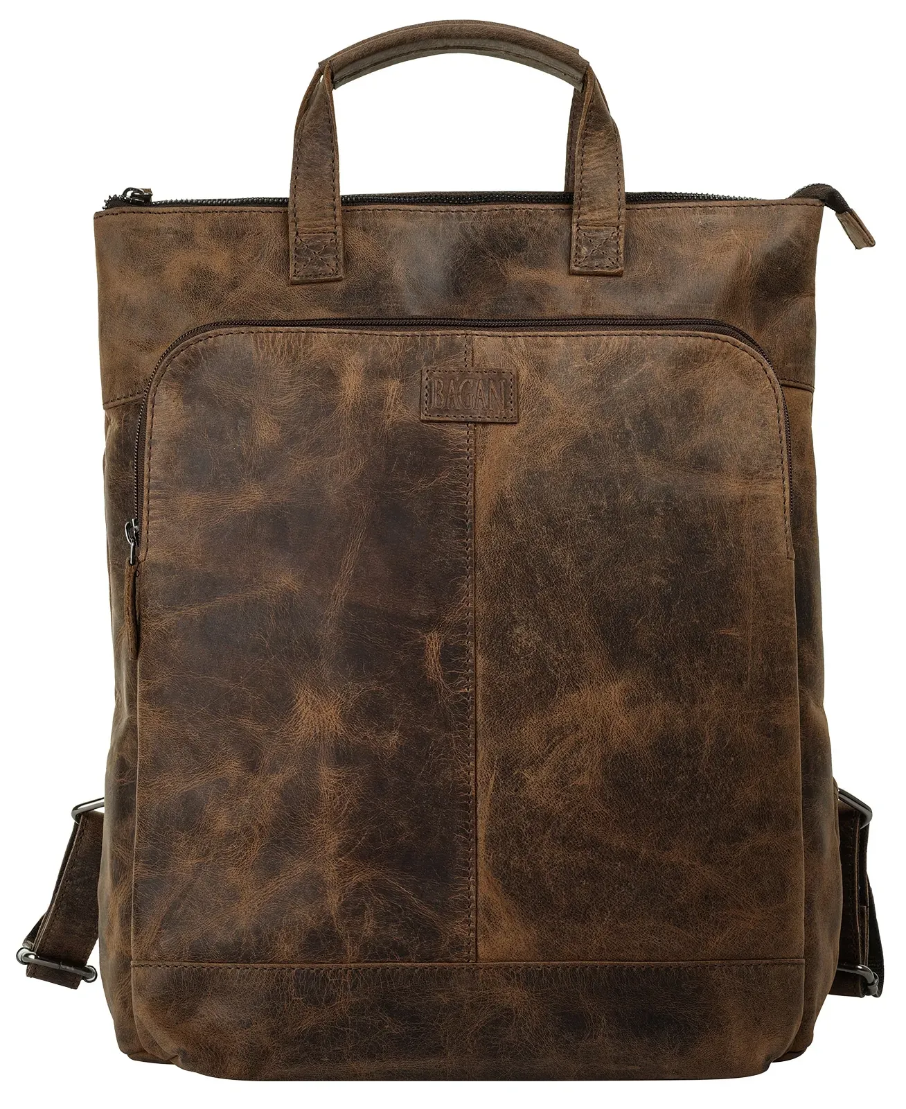 Cityrucksack BAGAN, Damen, Gr. B/H/T: 40cm x 30cm x 6cm, onesize, braun, Leder, Rindsleder, Rucksäcke Cityrucksack, echt Leder