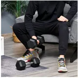 Homcom Hexagon Kurzhanteln Gusseisen 2 x 8 kg schwarz