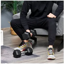 Homcom Hexagon Kurzhanteln Gusseisen 2 x 8 kg schwarz