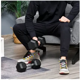 Homcom Hexagon Kurzhanteln Gusseisen 2 x 8 kg schwarz