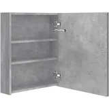 vidaXL LED-Bad-Spiegelschrank 50 cm grau