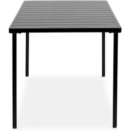Idimex Azalea Gartentisch 140 x 80 x 75 cm Schwarz