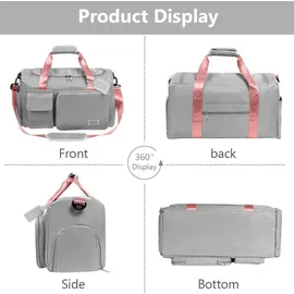 luxuskollektion 36L Faltbare Wasserdichte Reisetasche mit Gepäckanhänger