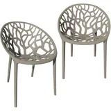 Trisens Bistrostuhl 59 x 60 x 80 cm taupe 2 St.