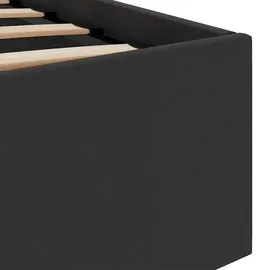 vidaXL Stauraumbett hydraulisch  LED 140 x 200 cm schwarz