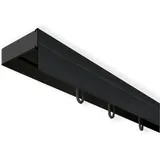 SN DECO GROUP Vorhangschiene SH (1) mit Blende 5 cm) Gr. 2, schwarz, L:150cm T:4,7cm, Kunststoff, Gardinenstangen