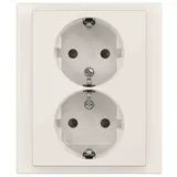 Busch-Jaeger 202 EUJB-84 SCHUKO Doppelsteckdose volle Abdeckung