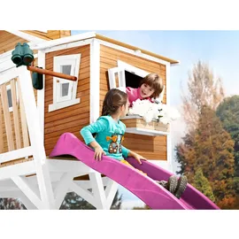 Axi Spielhaus Max braun/weiß/lila