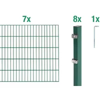 GAH Alberts Alberts Doppelstabmatten-Grundset 14 m 200 x 160 cm 6/5/6 grün