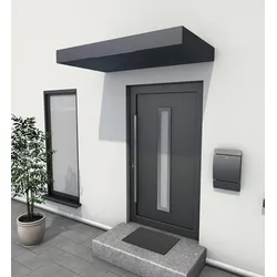 Gutta Rechteckvordach BS 160 in kubischem Design (Restposten in Farbe DB703 FS)