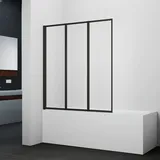 Marwell Black Light 3-flügelig 125 cm x 143 cm x 5 cm Glaselemente aus Klarglas - Duschabtrennung