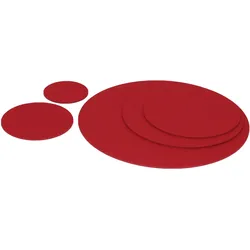 BIASTO - Premium Filz Untersetzer - rund 10cm - Farbe: mohnrot (HF004). Design Glas-Untersetzer für Getränke, Tisch, Bar, Tasse, Vase
