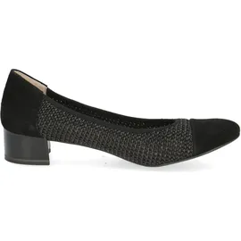 CAPRICE Damen Pumps Bast mit Blockabsatz, Schwarz (Black Comb), 38 EU / 5 UK