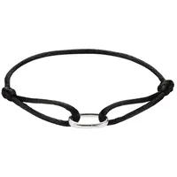 Thomas Sabo Textilarmband Connect Silber Schwarz C1210-001-11-L24V Größe L