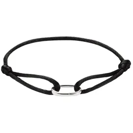 Thomas Sabo Textilarmband Connect Silber Schwarz C1210-001-11-L24V Größe L