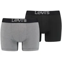 Levi's Underwear Optical Illusion Organic Cotton Boxershorts 2 Einheiten Grey / Black S