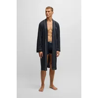 Boss Bademantel mit Kontraststreifen Modell 'Kimono BM', Dunkelblau, XL