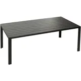 Mendler Alu-Esstisch HWC-N40, Tisch Bistrotisch Gartentisch Balkontisch, wetterfest 180x80cm ~ anthrazit